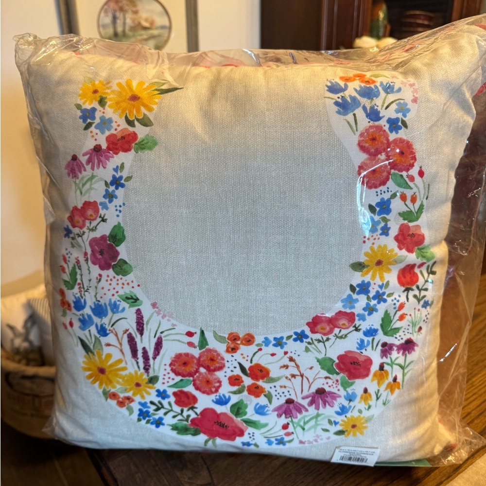 The Pioneer Woman Red and Pink Floral Accent Pillow